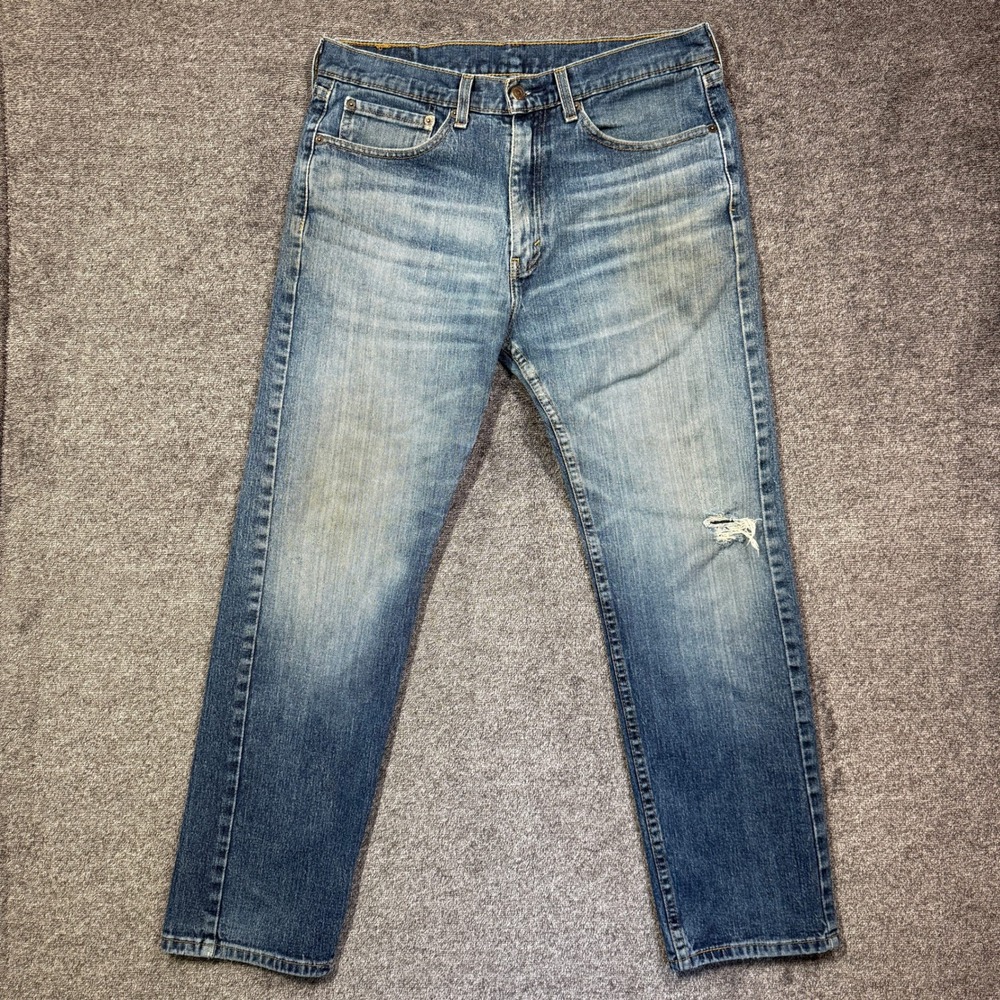 Levi's 505 Jeans Mens 34x30 Regular Fit Straight Leg Blue Denim